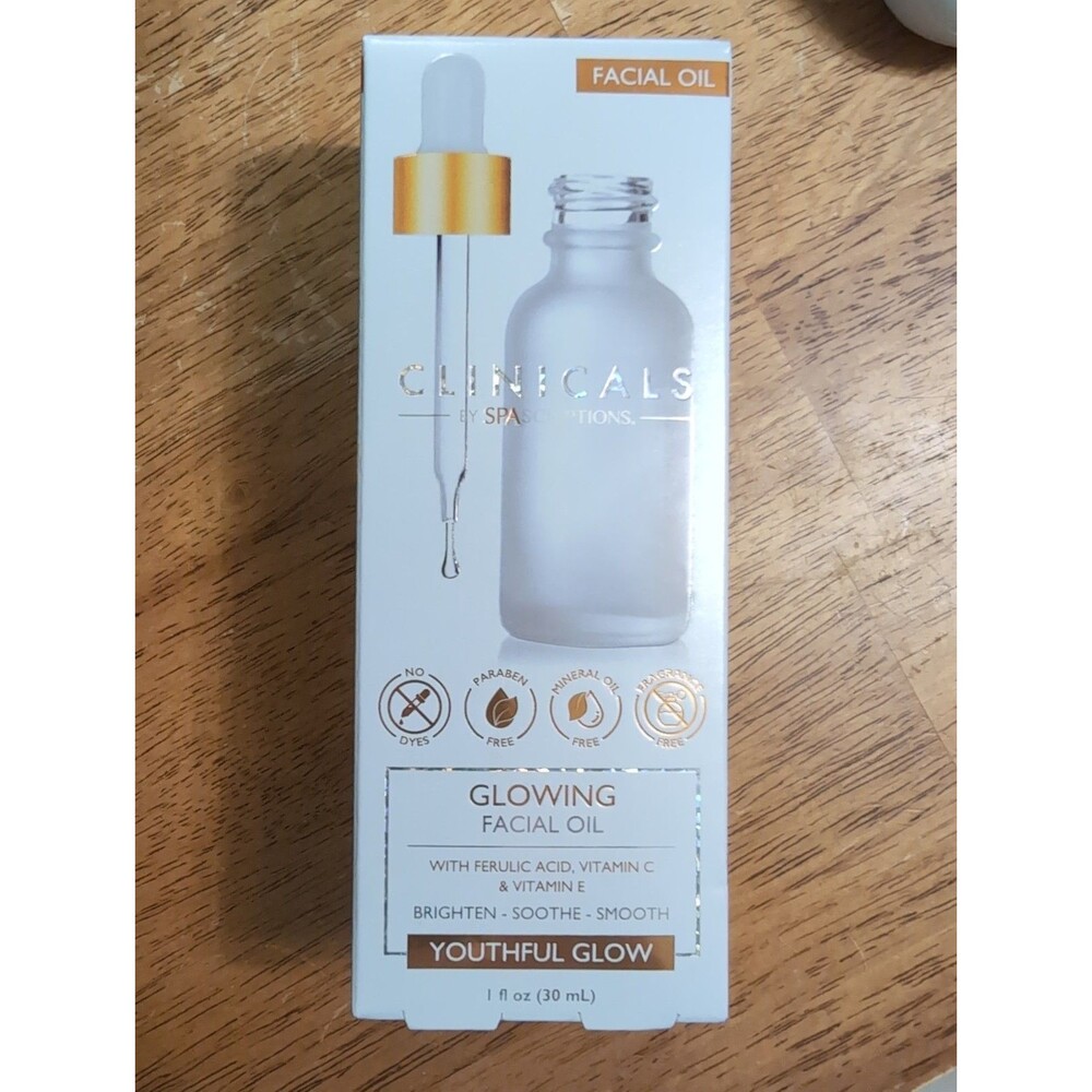 Clinicals by Spa Scriptions Glowing Facial Oil 1 Oz YOUTHFUL GLOW Smooth